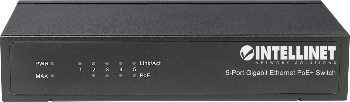 Gigabit stikalo PoE+ Intellinet 561228, 5x RJ45, 60 W