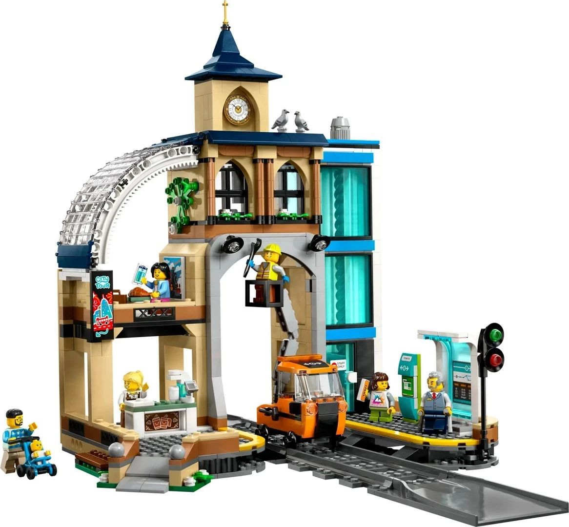 Central Train Station LEGO CITY 60469, set z igralnimi figuricami (6 minifigurin)