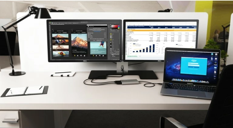 Video adapter za dva DisplayPorta, I-Tec TB3 Dual DP, Thunderbolt 3, siv