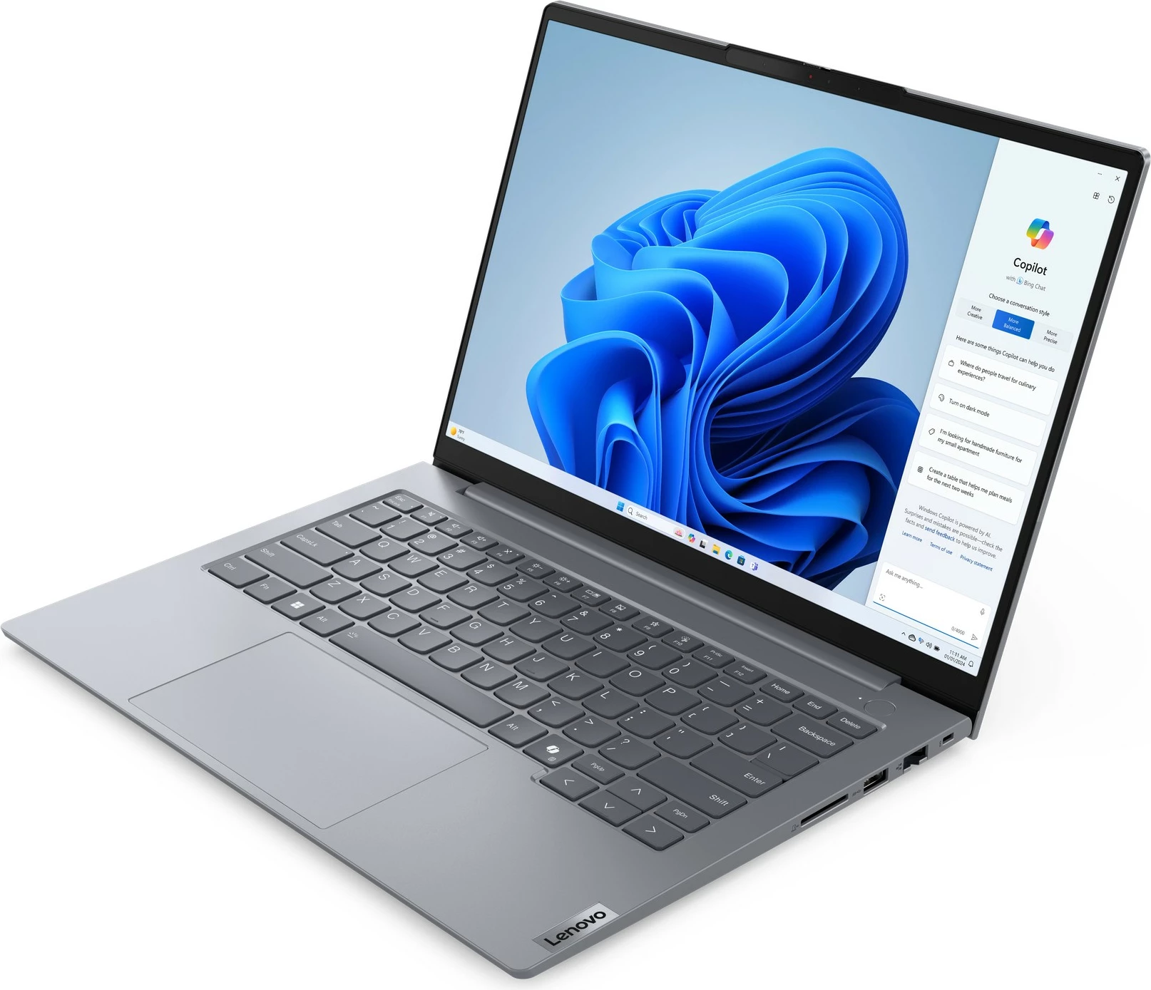 Prenosnik Lenovo ThinkBook 14 G7 IML, Intel Core Ultra 5, 16GB RAM, 512GB SSD, 14 inch, Arctic Grey