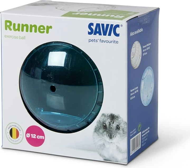 Vadbeni krog za glodalce, SAVIC Runner 12 cm, prozoren