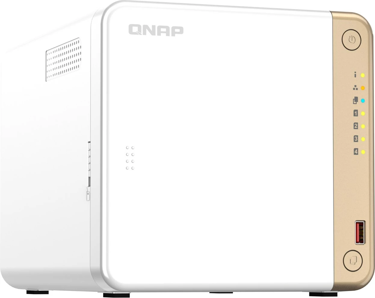 NAS ohišje QNAP TS-462-4G, Intel Celeron N4505, 4 GB RAM DDR4, stolp, bela