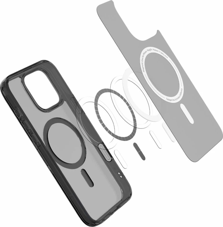 Ovitek za telefon Spigen Ultra Hybrid za iPhone 16 Pro, črn