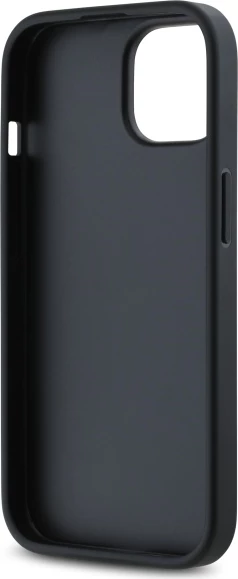 Zaščitni ovoj z vzorcem šivanja in logotipom DKNY za iPhone 14, črn