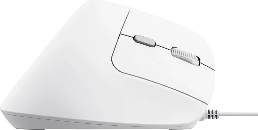 Ergonomski pisarniški miš Bayo II, Trust, 2400 DPI, bela