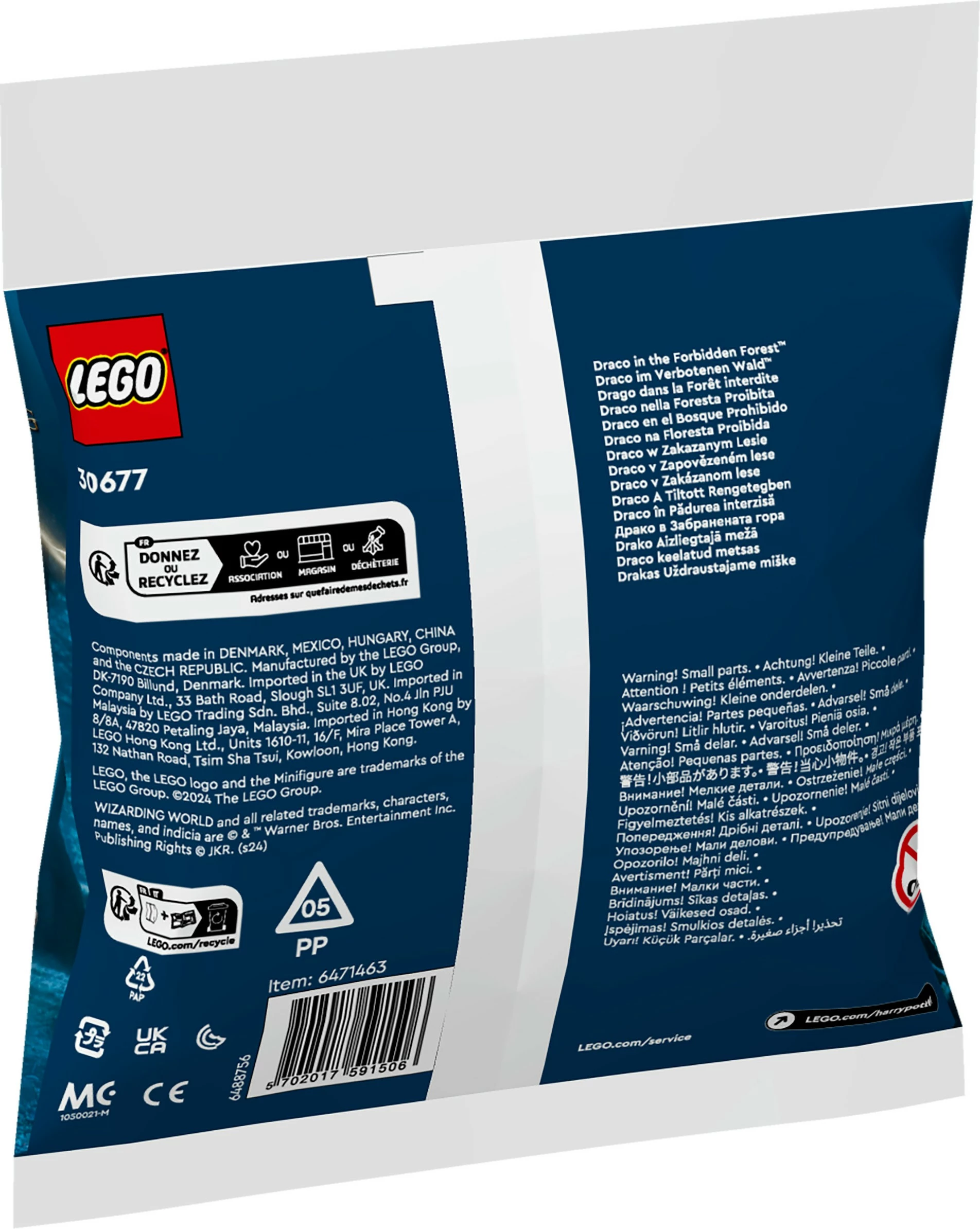 Set gradnje Draco v Prepovedanem gozdu, LEGO Harry Potter 30677, 33 kosov, večbarvno