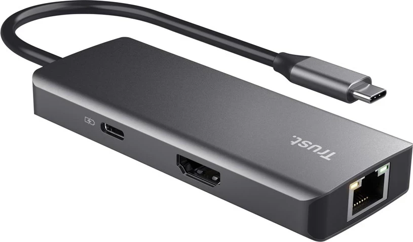 Adapter USB Type-C Dalyx, 1000 Mbit/s, srebrn