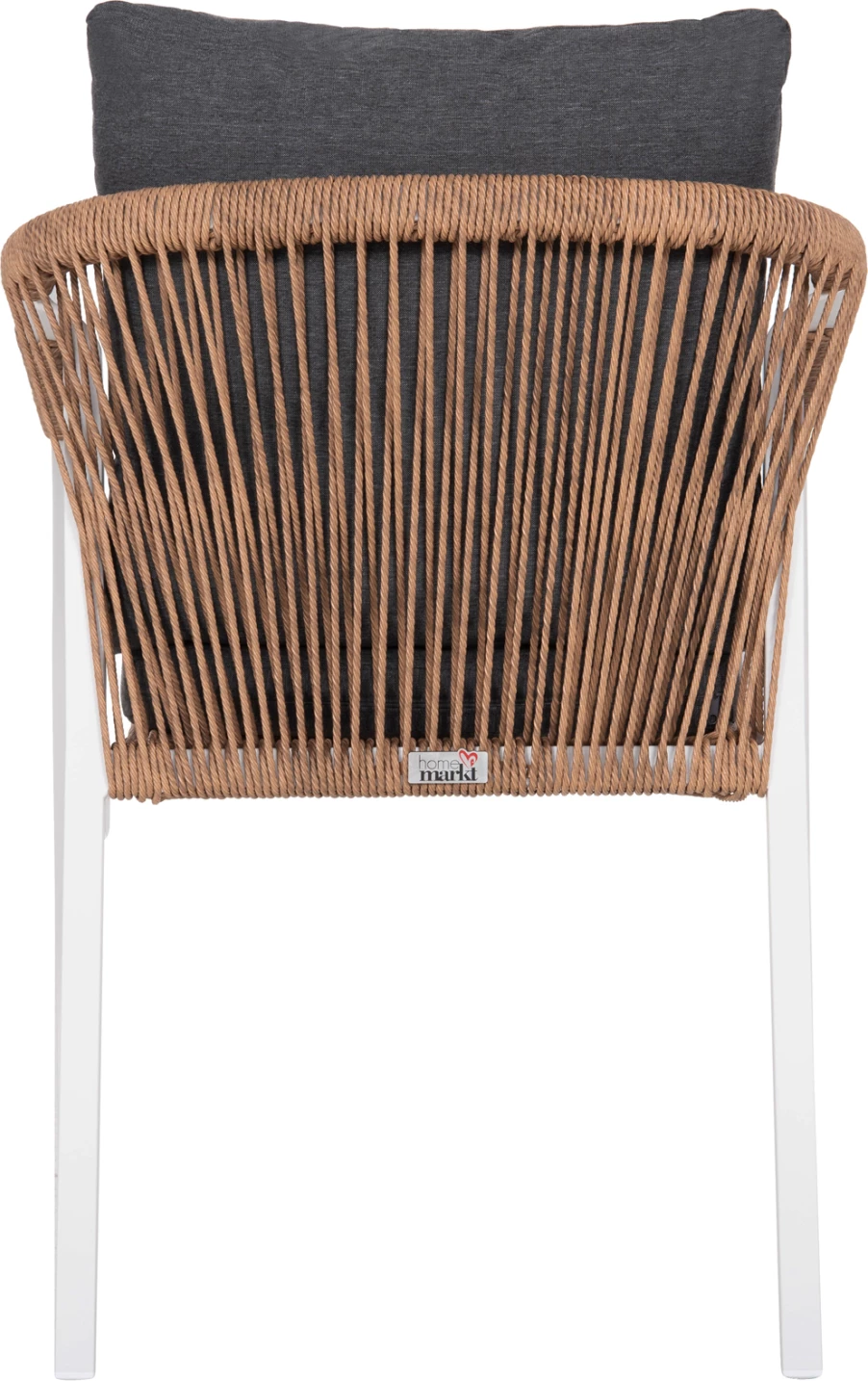 Fotelj MAERLY FH6051.01 bel aluminij-antracit blazine-P.E. ratan v svetlo rjavi barvi 55,5x62,5x85Hcm