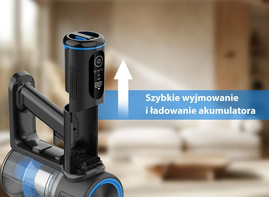 Sesalnik Blaupunkt VCH801, 25.2V, moder