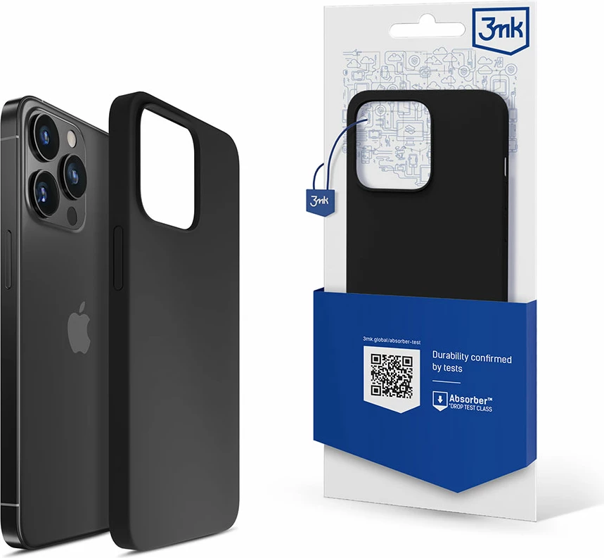 Ovitek iz silikona za iPhone 13 Pro Max, 3mk, črn