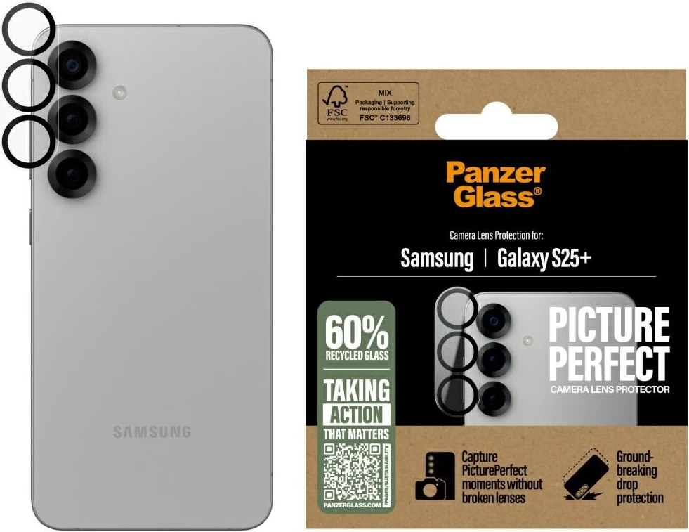 Zaščitno steklo za kamero PanzerGlass za Samsung Galaxy S25+