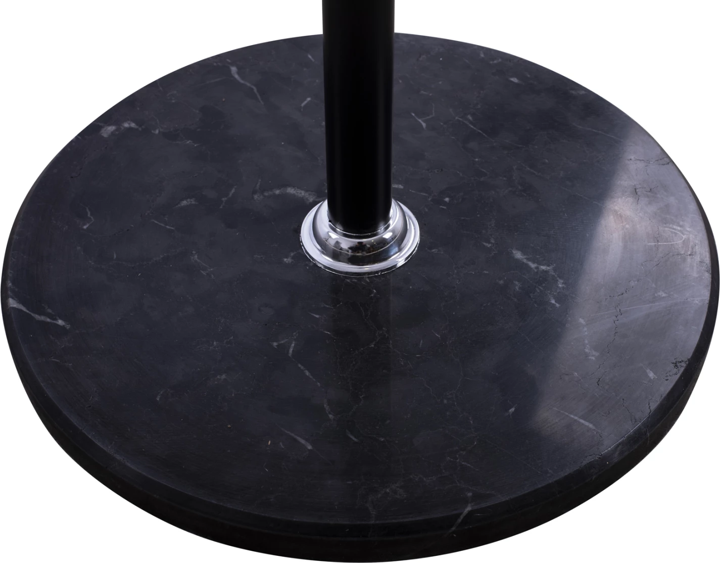 Stojalo za plašče MERCURY iz bukovega lesa in črnega kovinskega črnega marmorja Φ37x176Ηcm