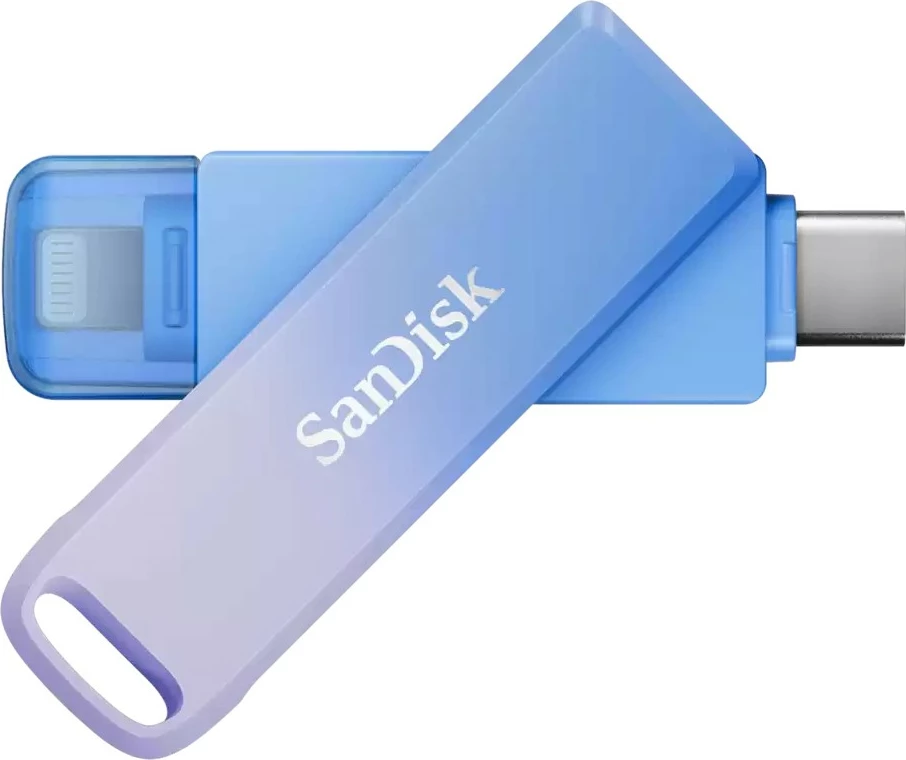 USB ključek SanDisk Creator Phone Drive 256 GB Lightning/USB-C modro/vijoličen
