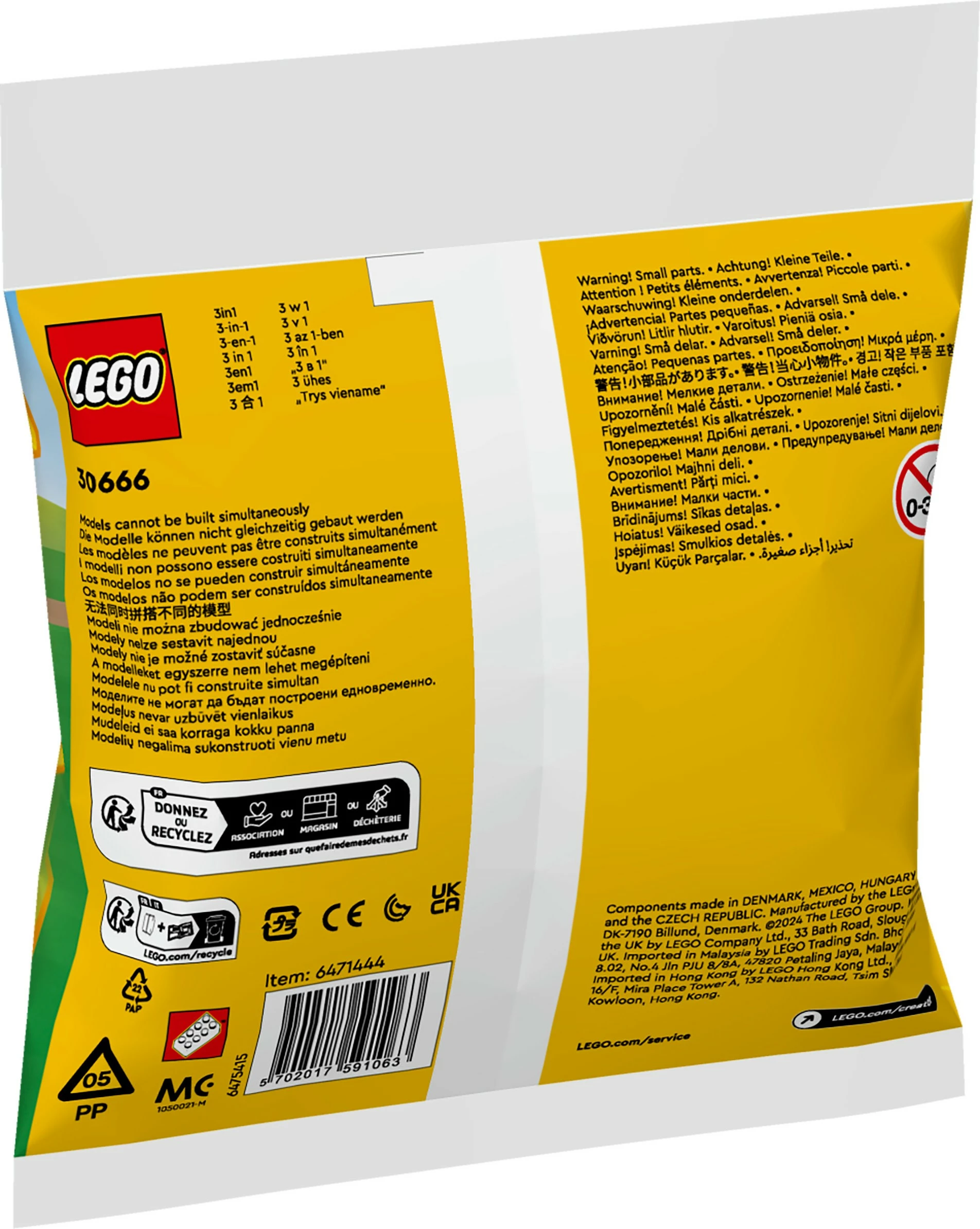 Set za gradnjo 3-v-1, večbarven LEGO Creator 30666