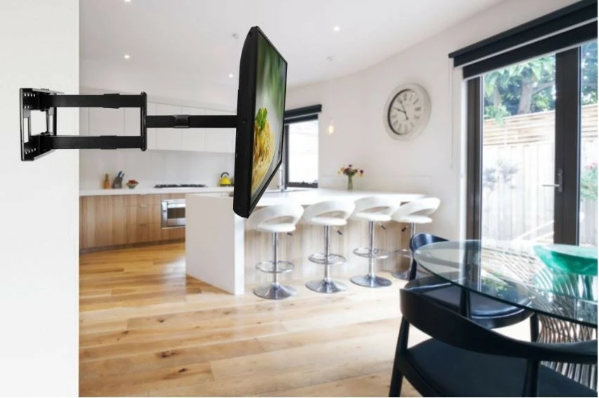 Stenski nosilec za televizor Techly 362169, 43-80 inč, vrtljiv, 50 kg, črn