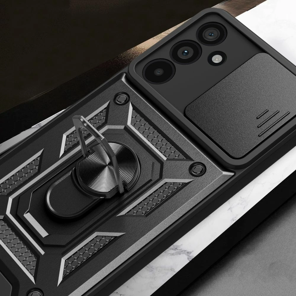 Ovitek za telefon Tech-Protect CamShield Pro za Samsung Galaxy M55 5G, črn