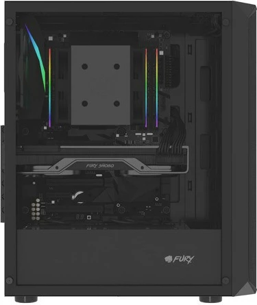 Midi tower z ojačanimi steklenim stranskim panelom Natec Fury Shobo SH4F, črn