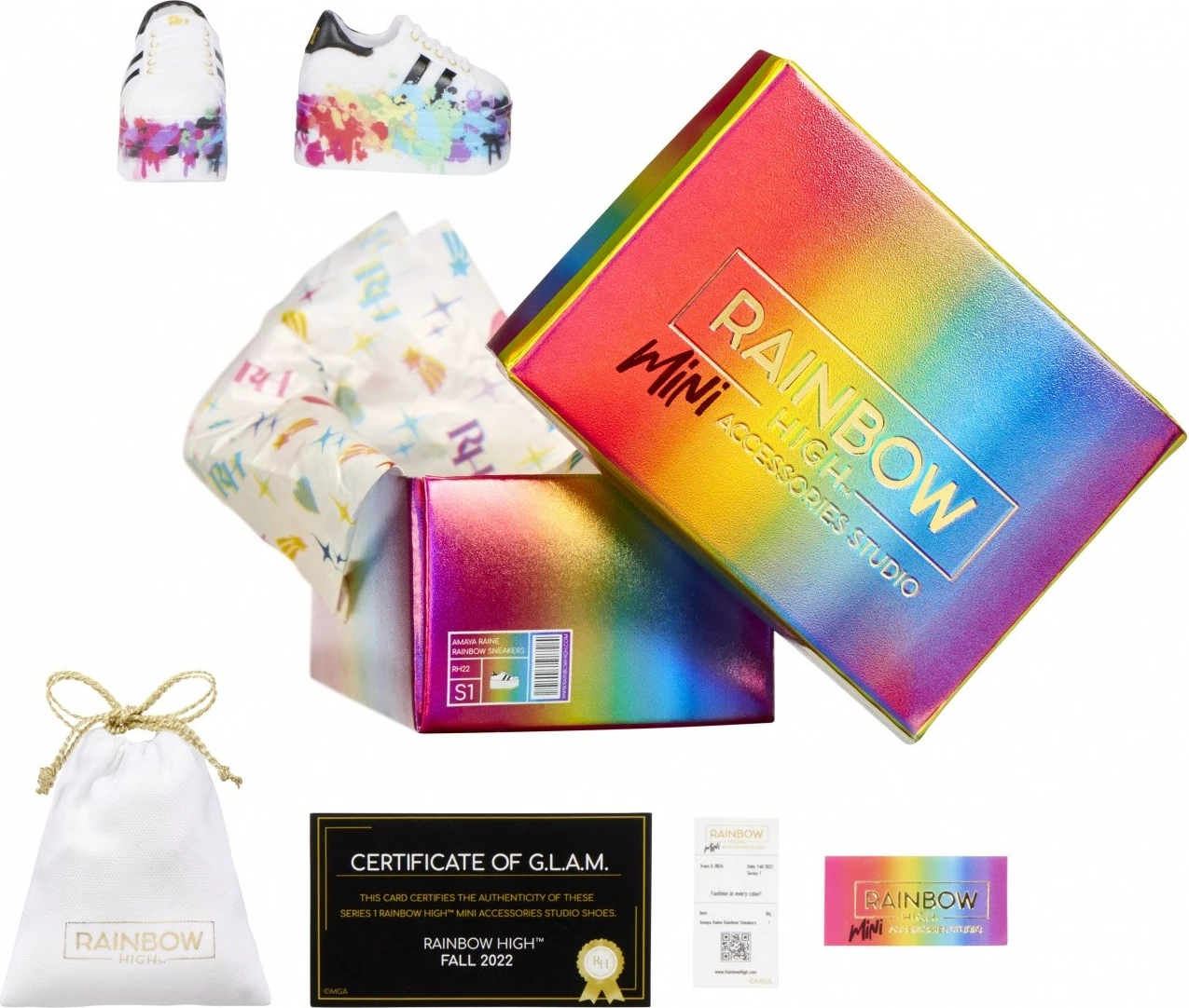 Set čevljev za punčke, Rainbow High MGA, 27 kosov, večbarvno