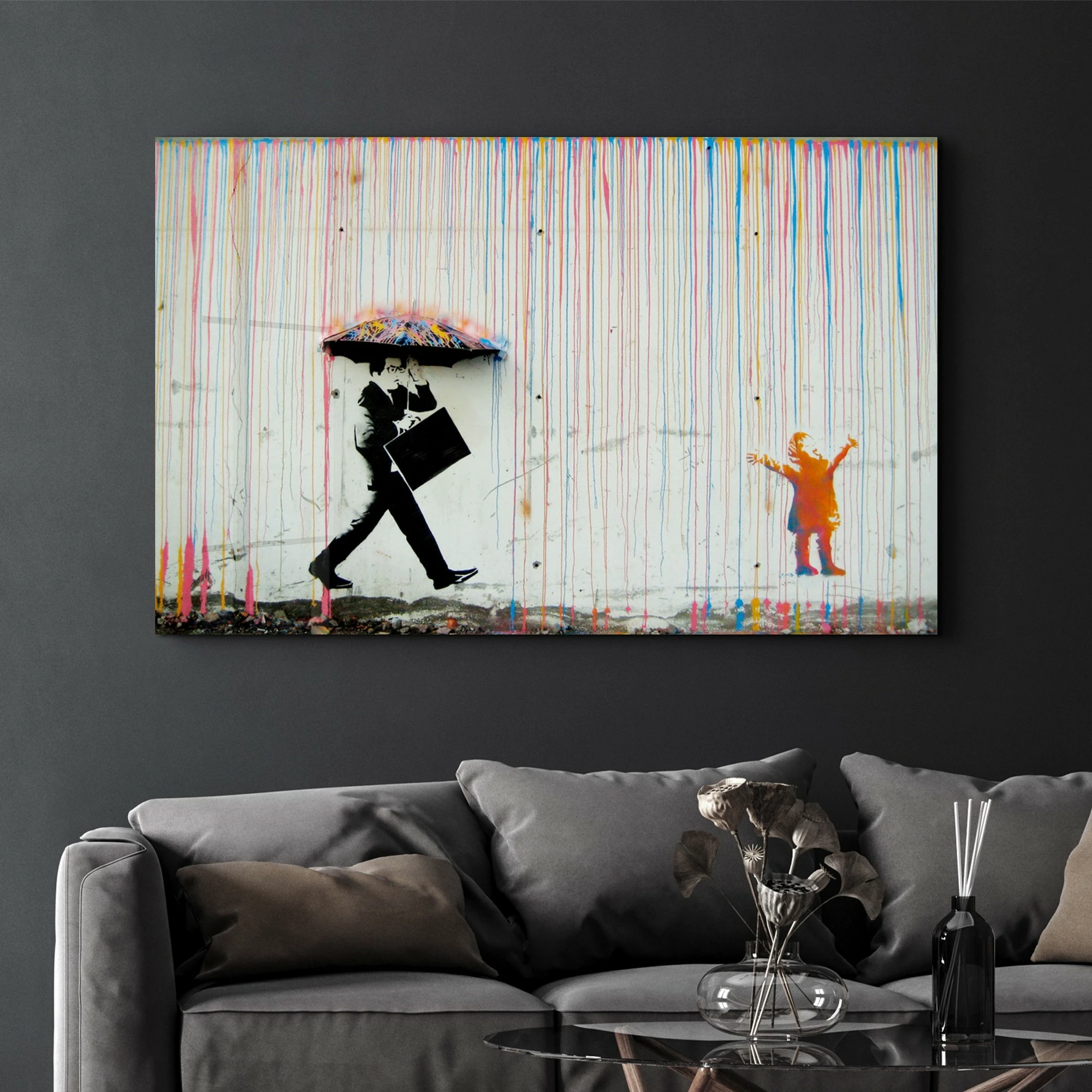 Dekorativna slika iz kaljenega stekla, večbarvna, CAM-3000, 46x72 cm