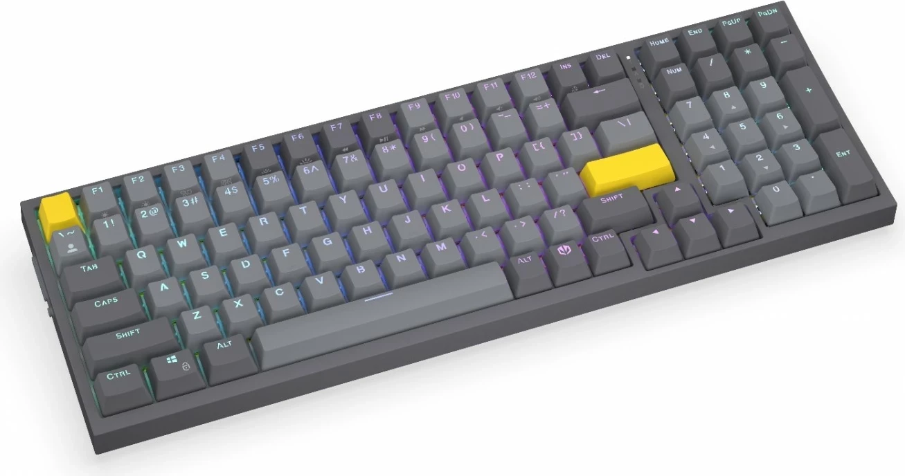 Mehanska tipkovnica Celeris 1800 Endorfy, RGB, brezžična, 96%, siva