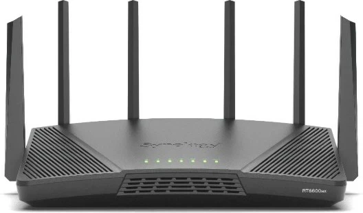 Zmnožen usmerjevalnik WiFi 6E Synology RT6600ax, tri-band, črn