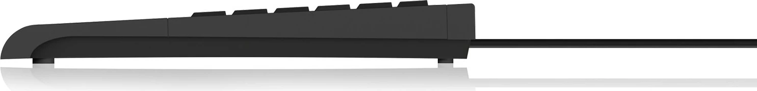 Mini tipkovnica s ploščico na dotik KeySonic ACK-3410, USB, QWERTZ, črna