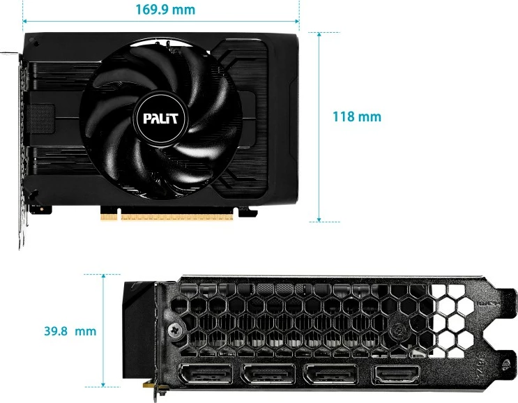 Grafična kartica GeForce RTX 5050 StormX, Palit, 8GB GDDR6, PCI-E 5.0, črna