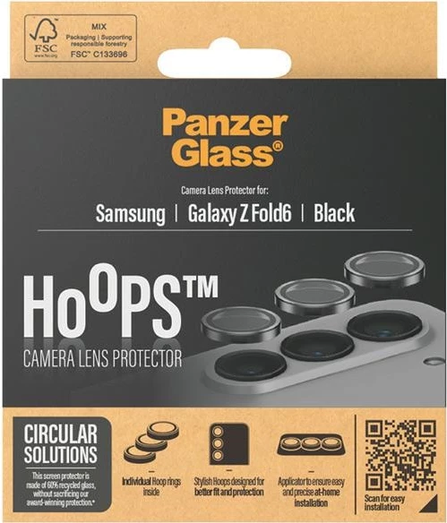 Zaščita kamere PanzerGlass Hoops za Samsung Galaxy Z Fold 6, črna