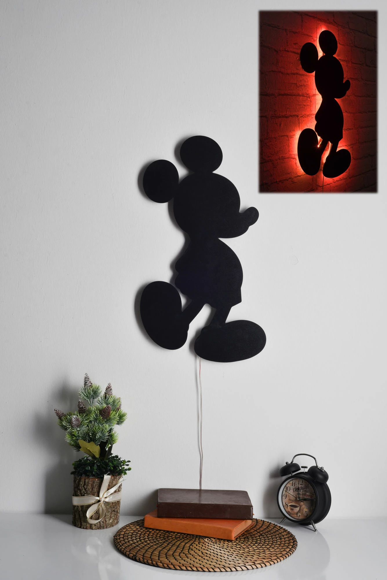 Dekorativna LED luč Mickey Mouse, rdeča, Wallity