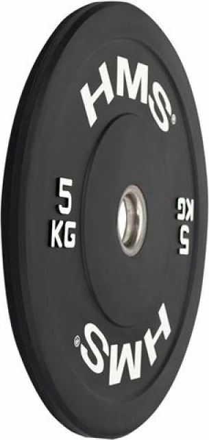 Olimpijska utež za vadbo HMS, 5 kg, črna