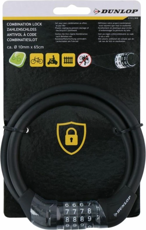 Varnostna kolesarska vrvica Dunlop, črna
