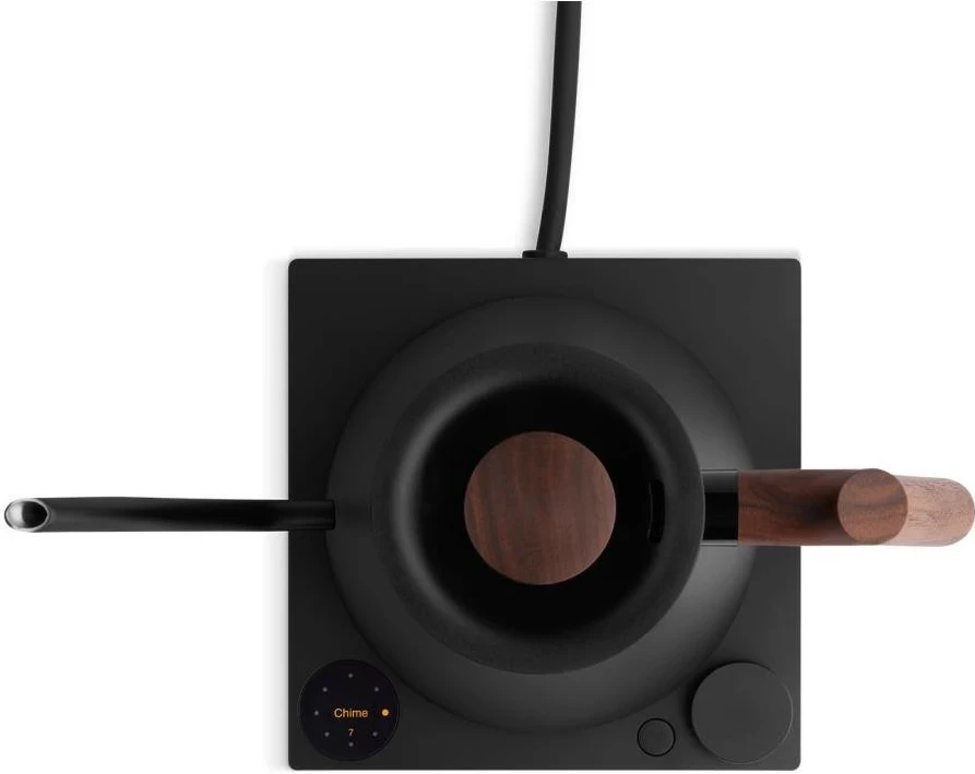 Električen čajnik z zasukom temperature, Fellow Stagg EKG PRO, 0,9 L, LCD zaslon, lesen ročaj, črn