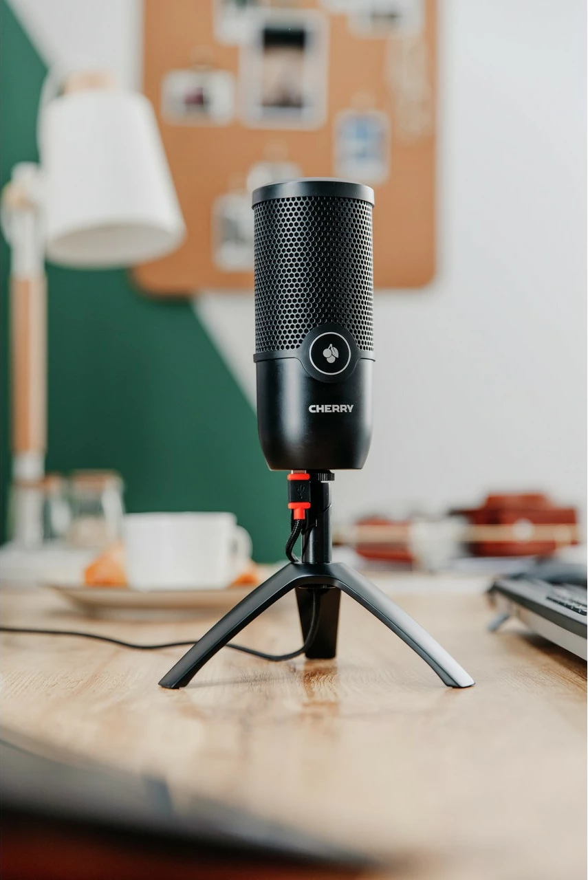 Namizni mikrofon Cherry ZUB UM 3.0, USB, črn