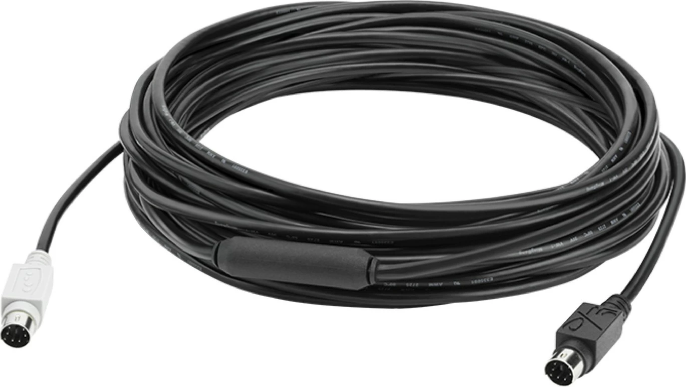 Kabel za podaljšanje 10 m za Logitech GROUP, 6-p Mini-DIN moški, črn