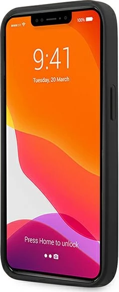 Trd ovitek za telefon, rdeč Ferrari On Track Carbon Stripe za iPhone 13 mini 5,4"