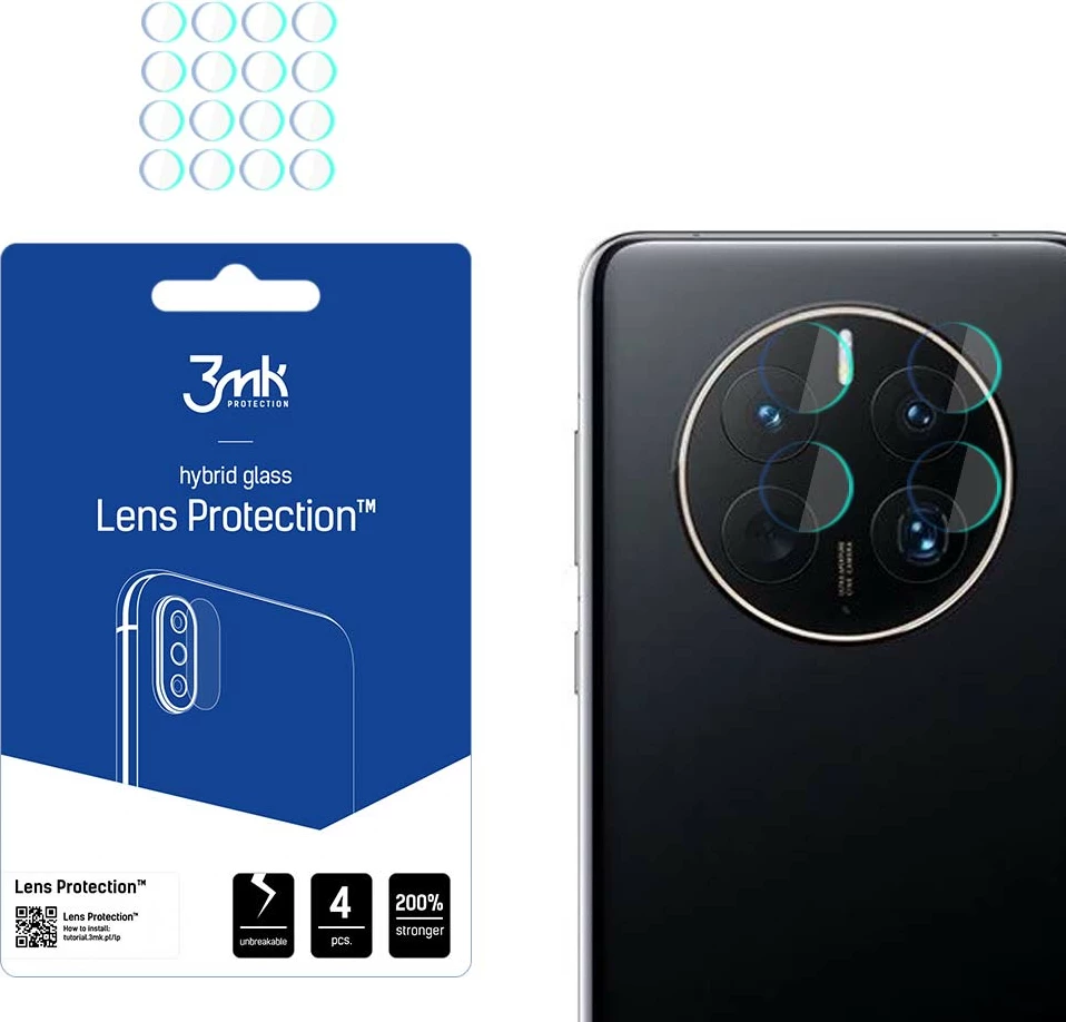 Zaščitno steklo za lečo kamere, 3mk Protection za Huawei Mate 50 Pro, set