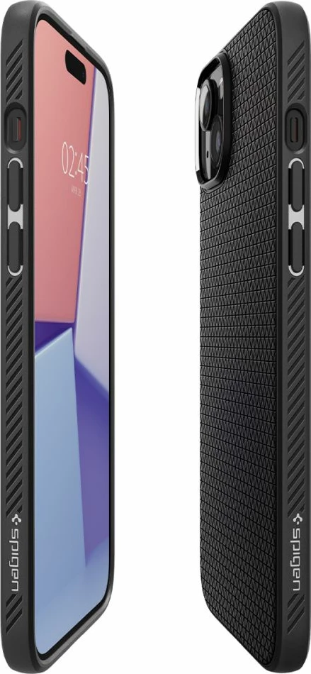 Zaščitni ovitek Liquid Air za iPhone 15 Plus, Spigen, mat črn