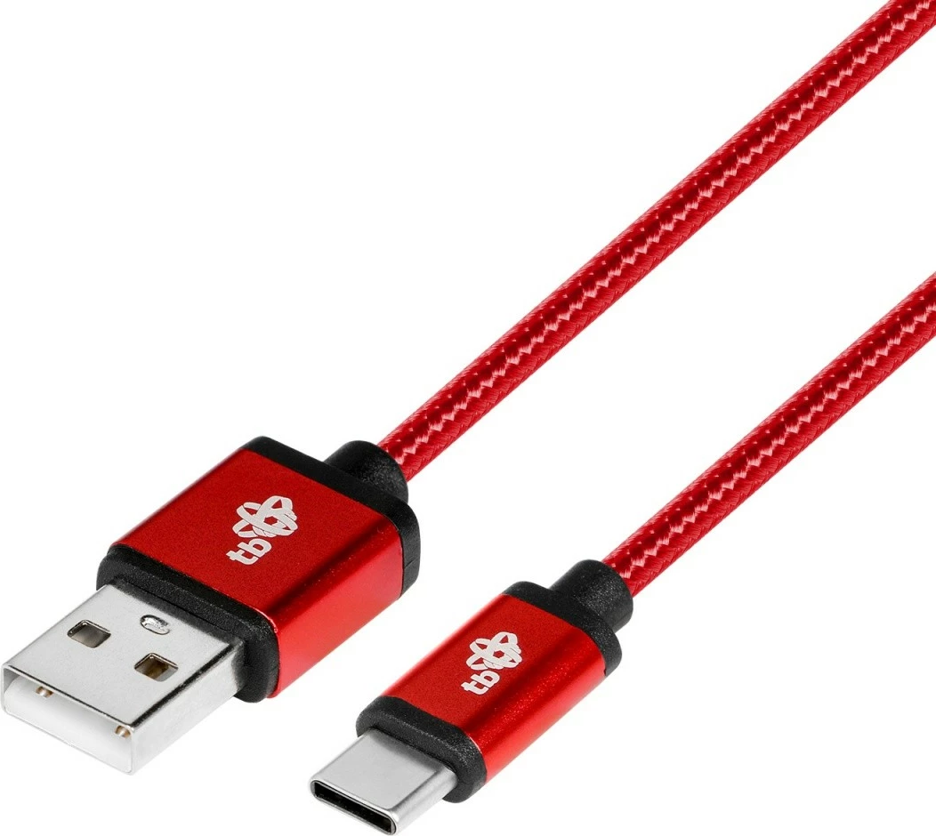 USB kabel USB na USB Type-C TB AKTBXKUCSBA150M, 1,5 m, rdeč (Ruby)