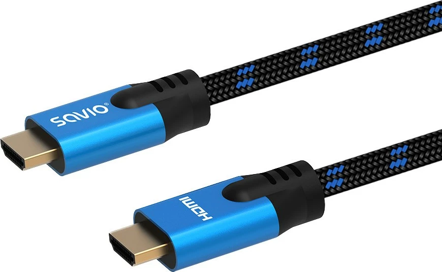 HDMI kabel Savio CL-143, 3 m, Ultra HD 8K, v2.1, črno/moder