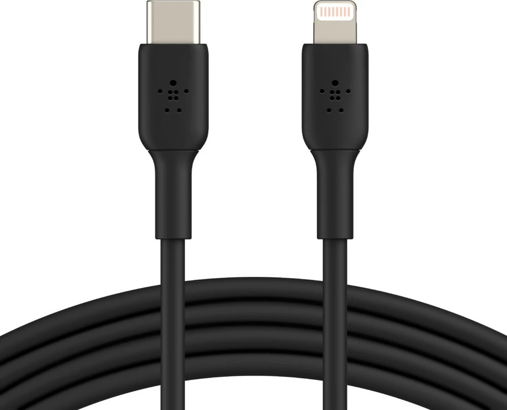 Kabel USB-C na Lightning, Belkin CAA003BT1MBK, 1 m, črn