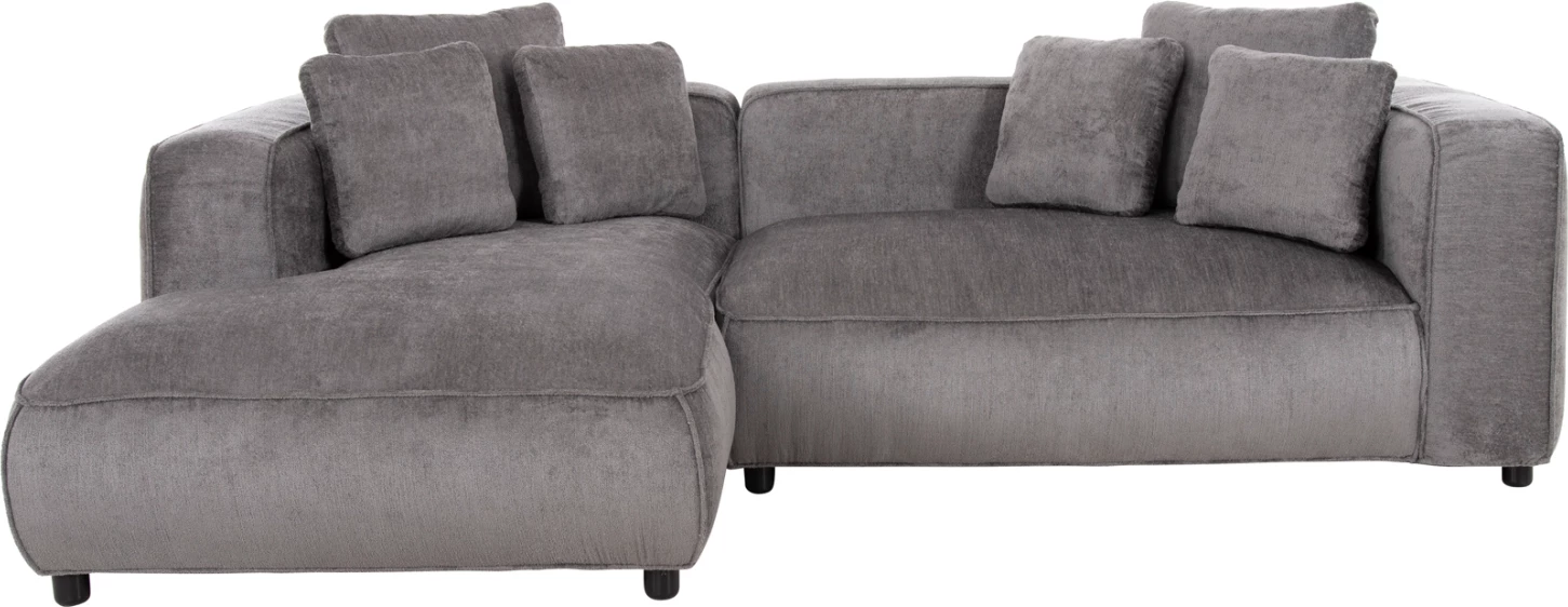 Kotna sedežna garnitura (levo) 3-sedežna Grace FH3280.03L siva tkanina 252x105-160x70-90H cm