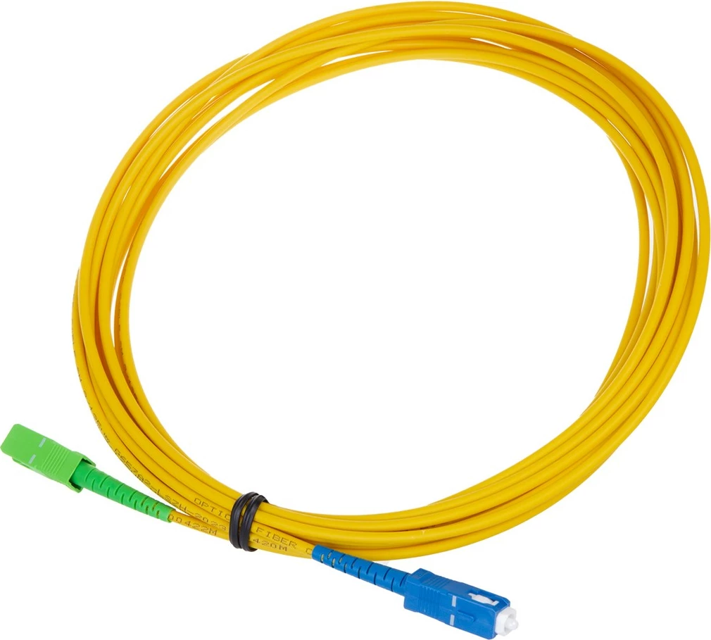 Optični kabel Maclean MCTV-405, SC/APC–SC/UPC, 15 m, rumen