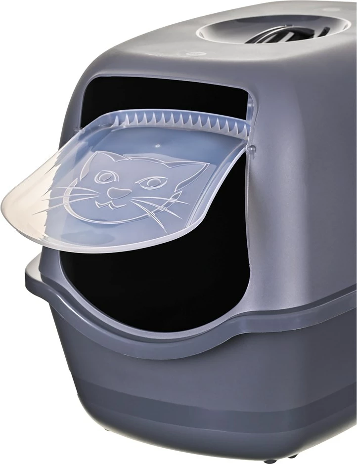 Knjiga za mačji pesek DIAMENTIQ BAYA, plastika, 55,5 x 40 x 38,7 cm, antracit