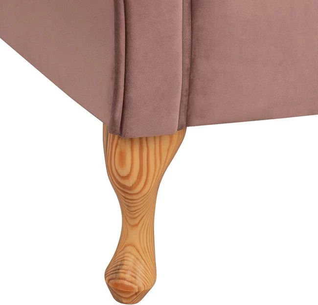 Recliner iz prašno roza žameta FH3008.05 desni naslon 187x61x82 cm