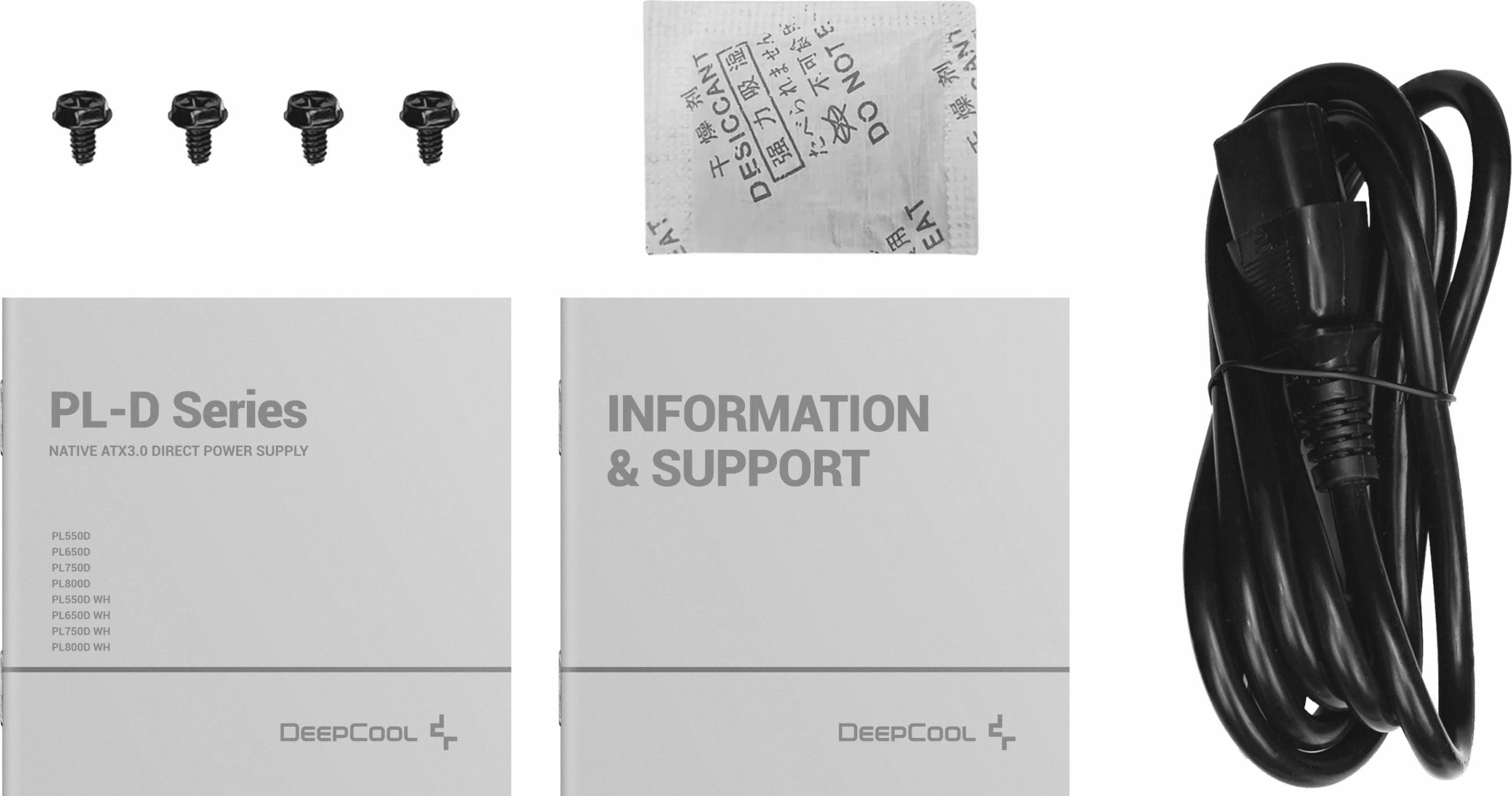 Napajalnik 650W, 80 PLUS Bronze, ATX 3.0, ne-modularen, črn Deepcool PL650D