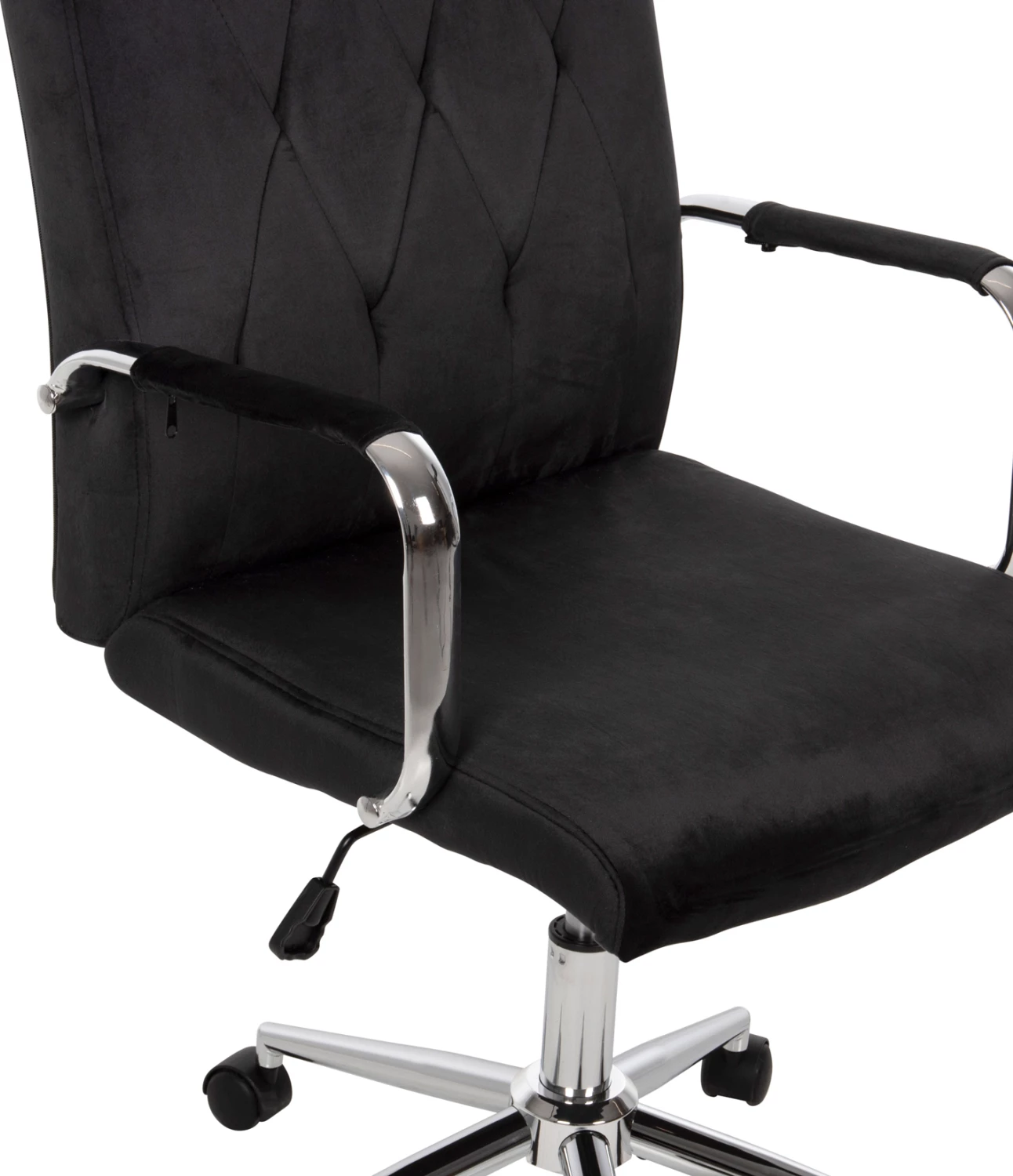 Pisarniški stol JOSEF FH1181.04 črn žamet-inox osnova 58x61x105-113Hcm