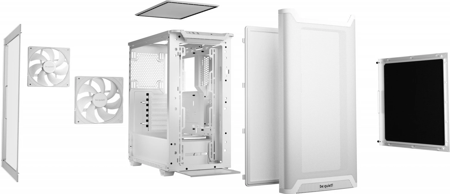 Računalniško ohišje Pure Base 501 Airflow Window Be quiet!, Midi Tower BGW75, belo