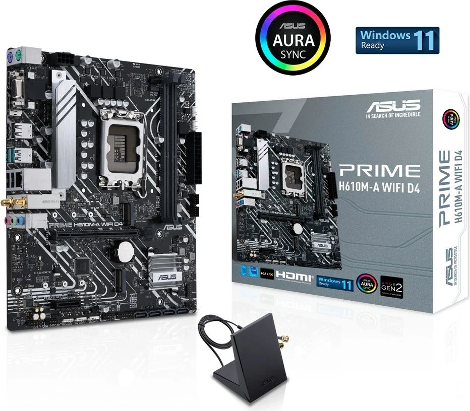 Plošča za matično ploščo ASUS PRIME H610M-A WIFI D4, Intel H610, micro ATX