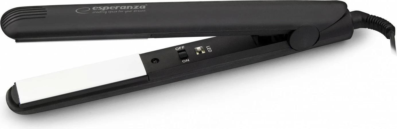 Ravnalo za lase Esperanza SMOOTH EBP001, keramično, črno