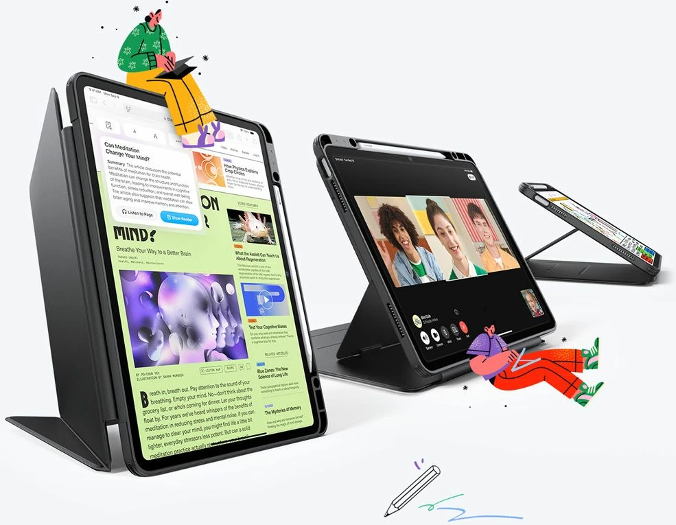 Ovitek Flip Hybrid ESR za iPad Air 13" (2024/2025), črn